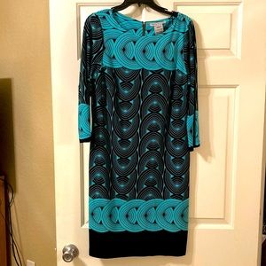 Danny and Nicole Turquoise and Black Dress